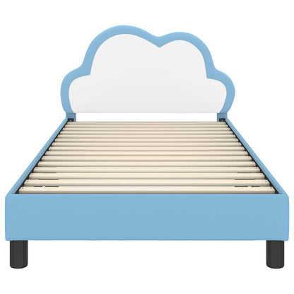 Bedframe voor kinderen met hoofdbord Blauw 80 x 200 cm PU
