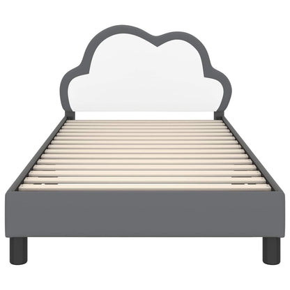 Bedframe voor kinderen met hoofdbord Lichtgrijs 80 x 200 cm PU