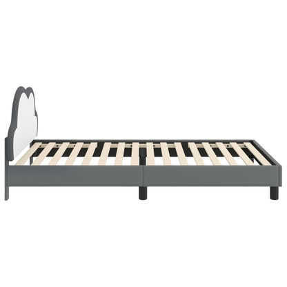 Bedframe voor kinderen met hoofdbord Lichtgrijs 80 x 200 cm PU