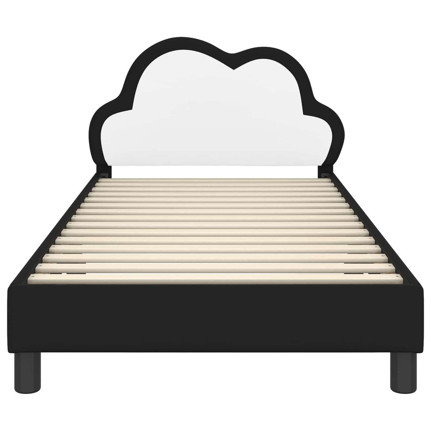 Bedframe voor kinderen met hoofdbord Zwart 80 x 200 cm PU
