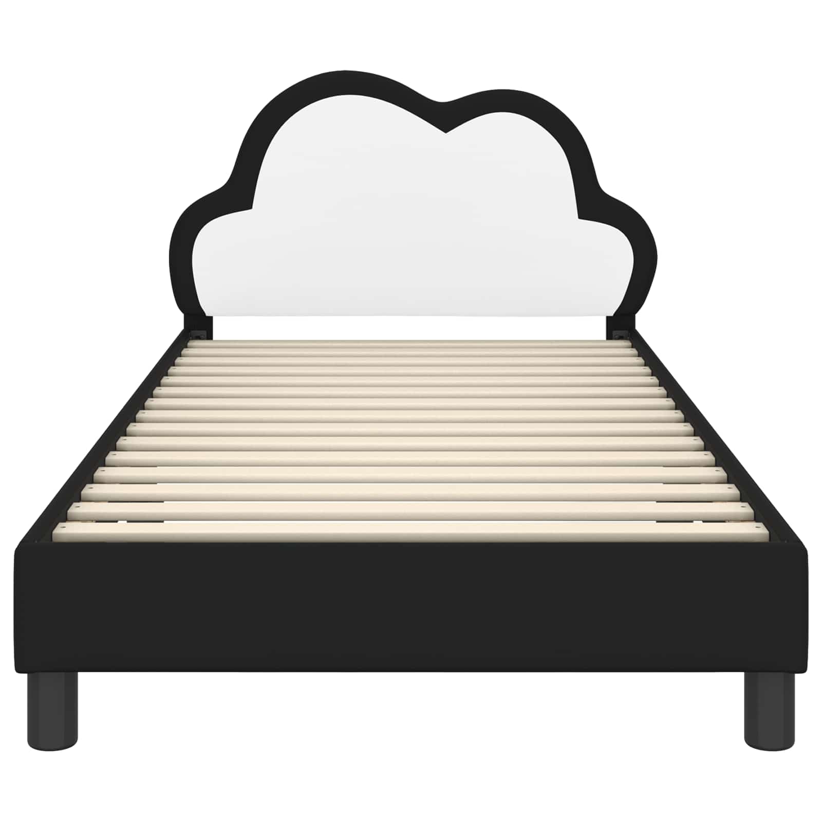 Bedframe voor kinderen met hoofdbord Zwart 80 x 200 cm PU