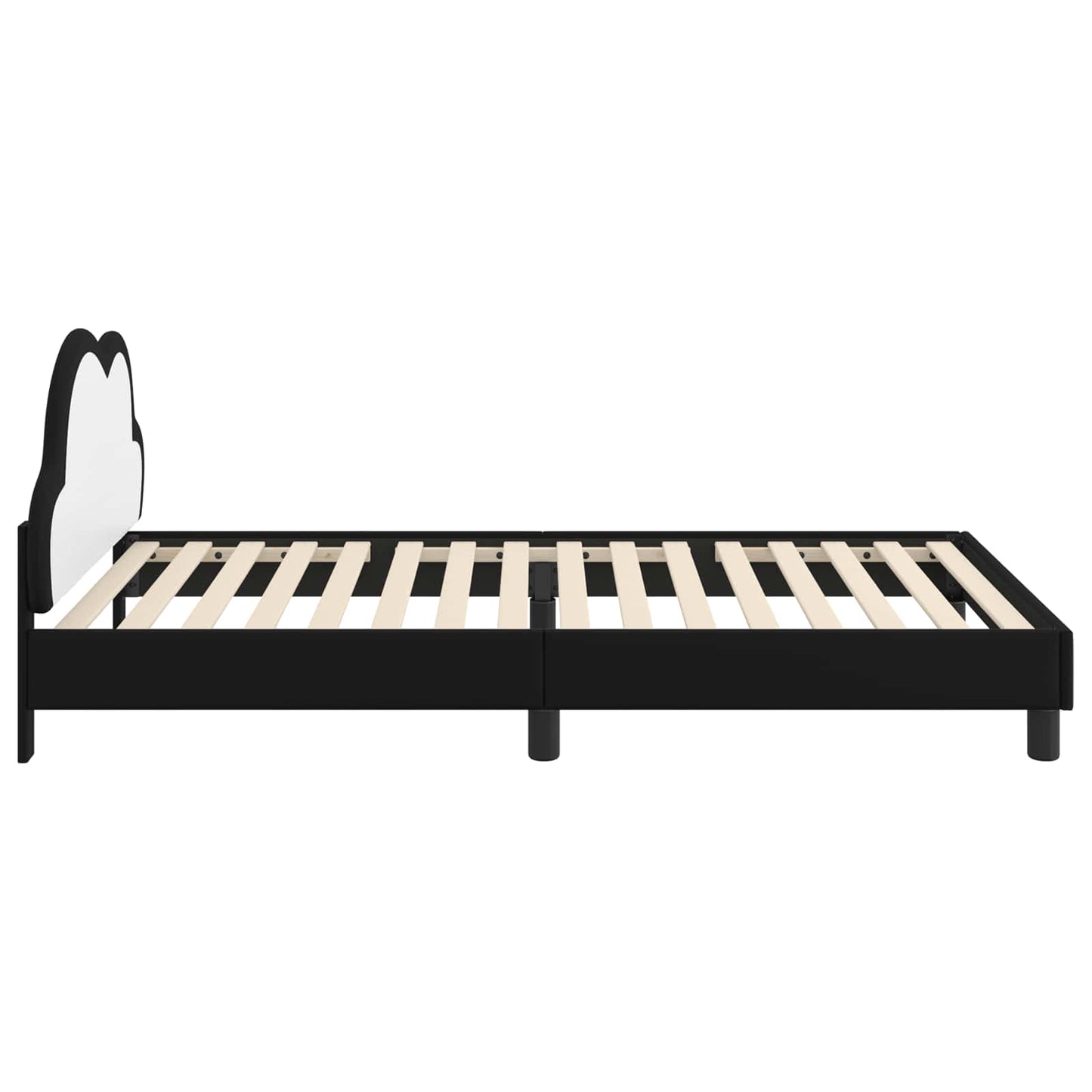 Bedframe voor kinderen met hoofdbord Zwart 80 x 200 cm PU