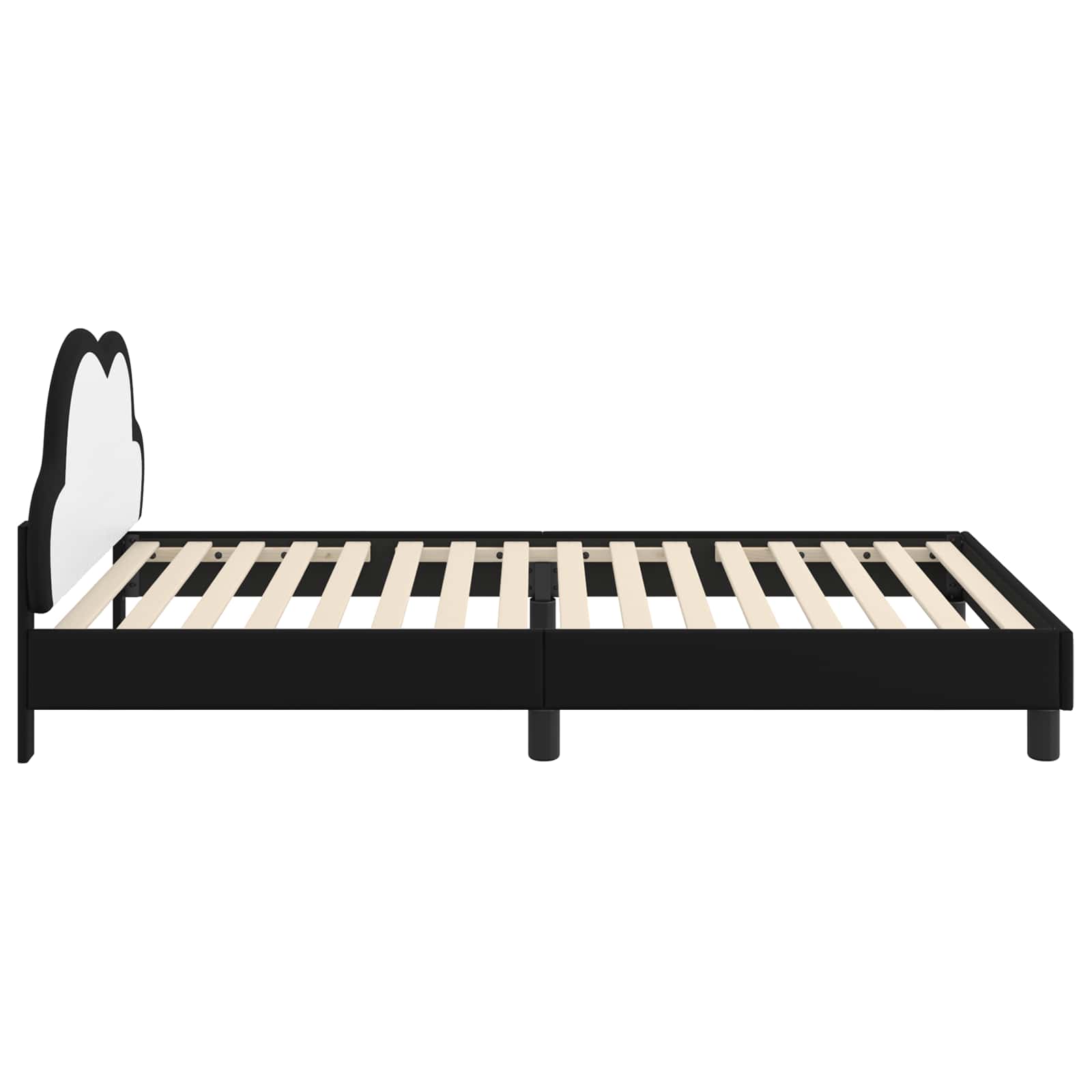 Bedframe voor kinderen met hoofdbord Zwart 90 x 190 cm PU