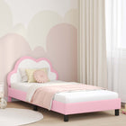 Bed frame for children with headboard Pink 90 x 200 cm PU