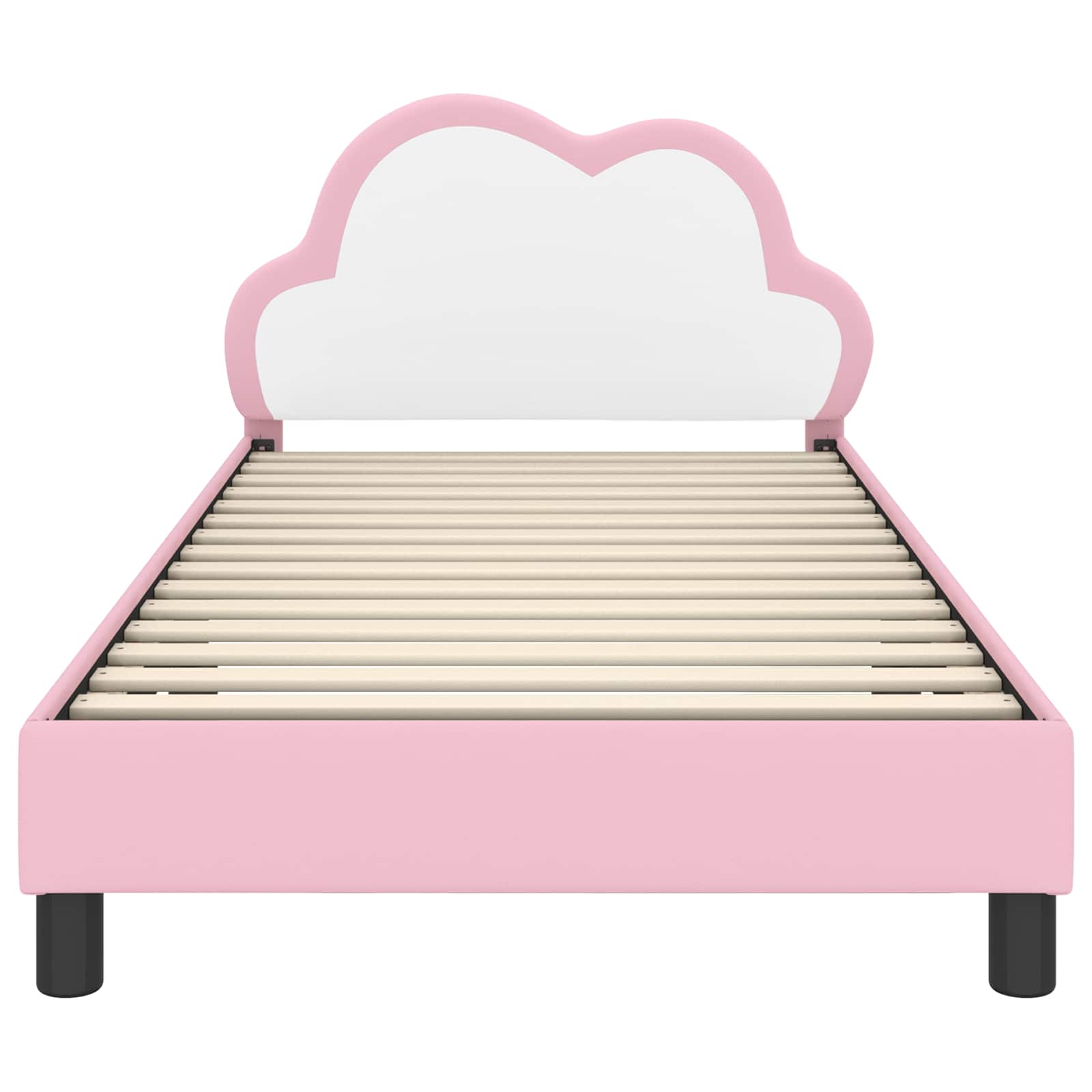 Bedframe voor kinderen met hoofdbord Roze 90 x 200 cm PU