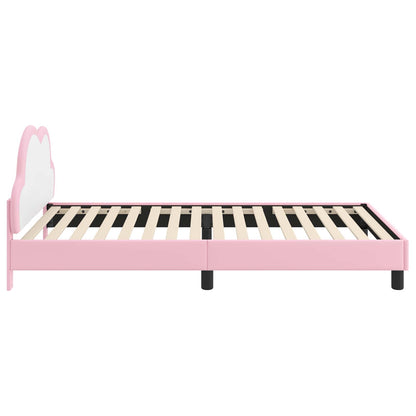 Bedframe voor kinderen met hoofdbord Roze 90 x 200 cm PU