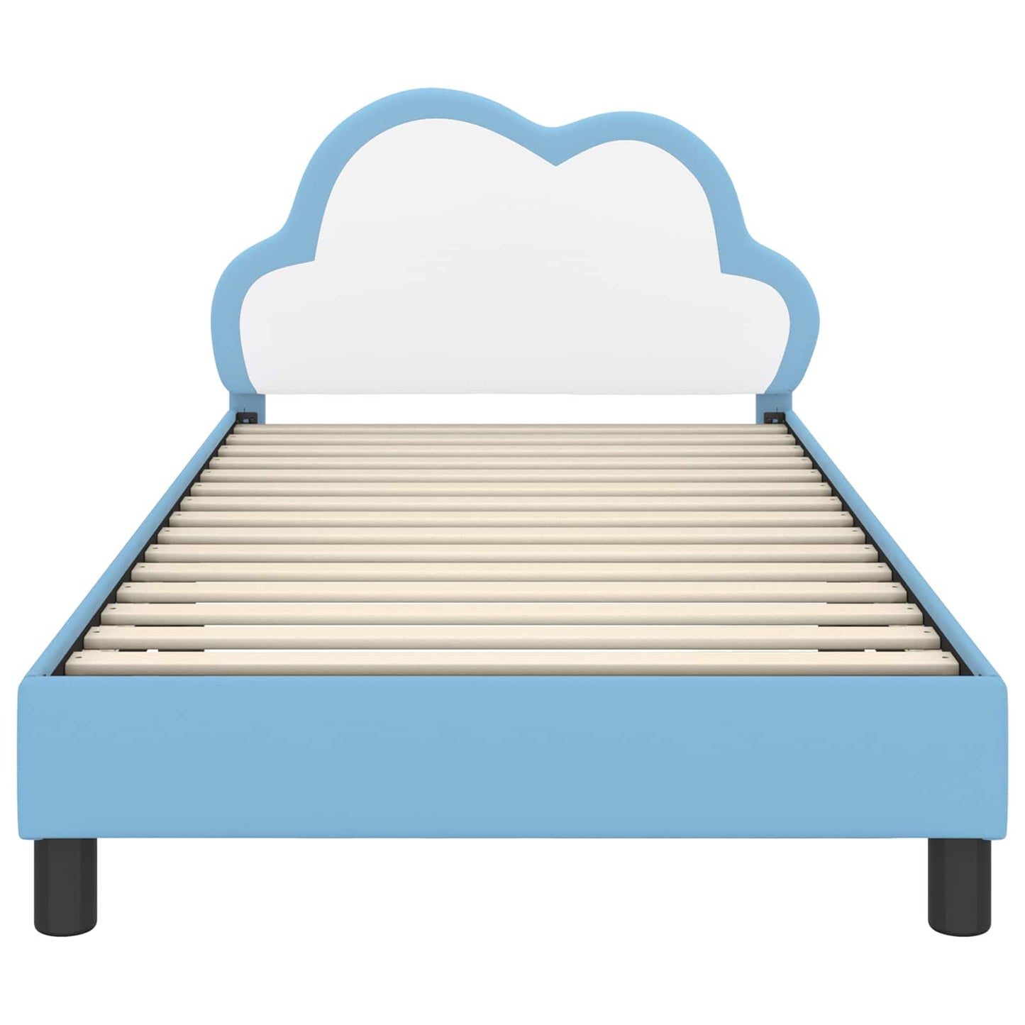 Bedframe voor kinderen met hoofdbord Blauw 90 x 200 cm PU