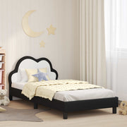 Kinderbedframe 90x200 cm zwart PU