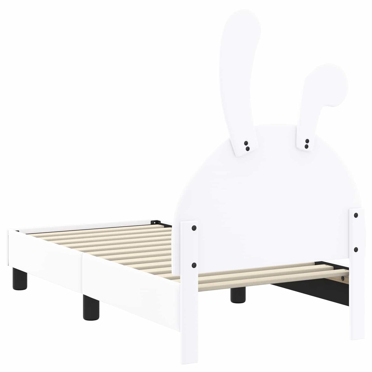 Peuterbedframe met hoofdbord met hoofdeinde Wit 70 x 140 cm PU