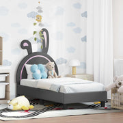 Peuterbedframe lichtgrijs 70x140 cm PU