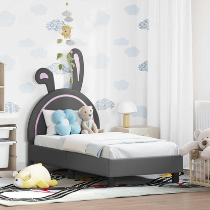 Peuterbedframe met hoofdbord Lichtgrijs 70 x 140 cm PU