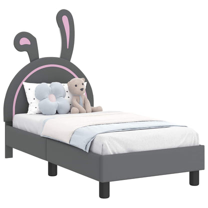 Peuterbedframe met hoofdbord Lichtgrijs 70 x 140 cm PU