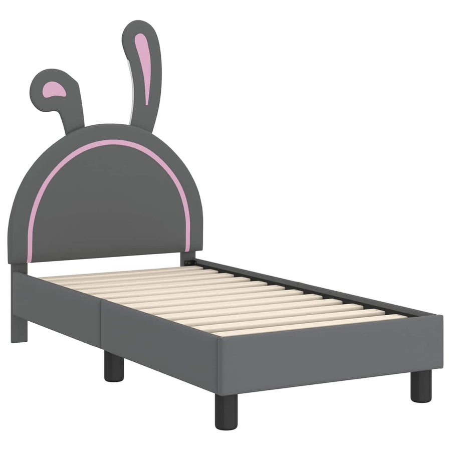 Peuterbedframe met hoofdbord Lichtgrijs 70 x 140 cm PU