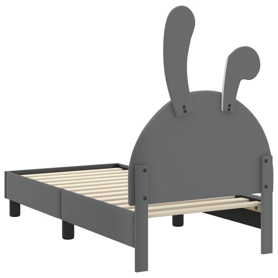 Peuterbedframe met hoofdbord Lichtgrijs 70 x 140 cm PU