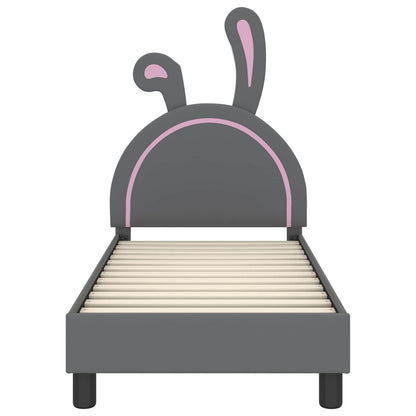 Peuterbedframe met hoofdbord Lichtgrijs 70 x 140 cm PU