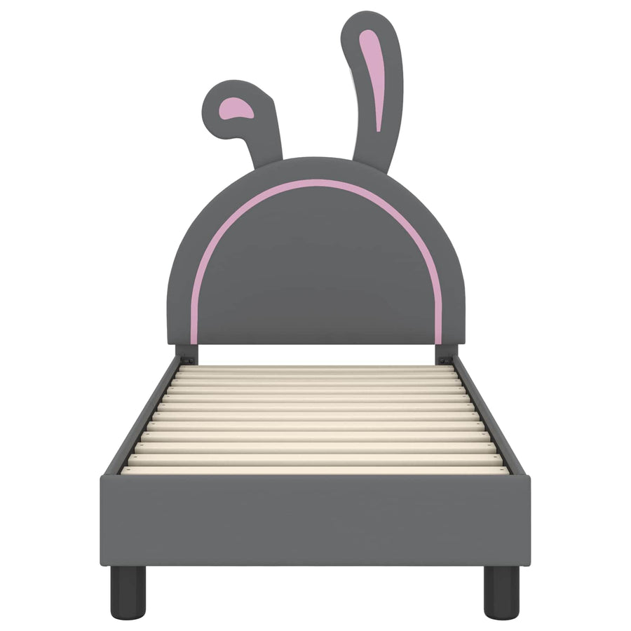 Peuterbedframe met hoofdbord Lichtgrijs 70 x 140 cm PU