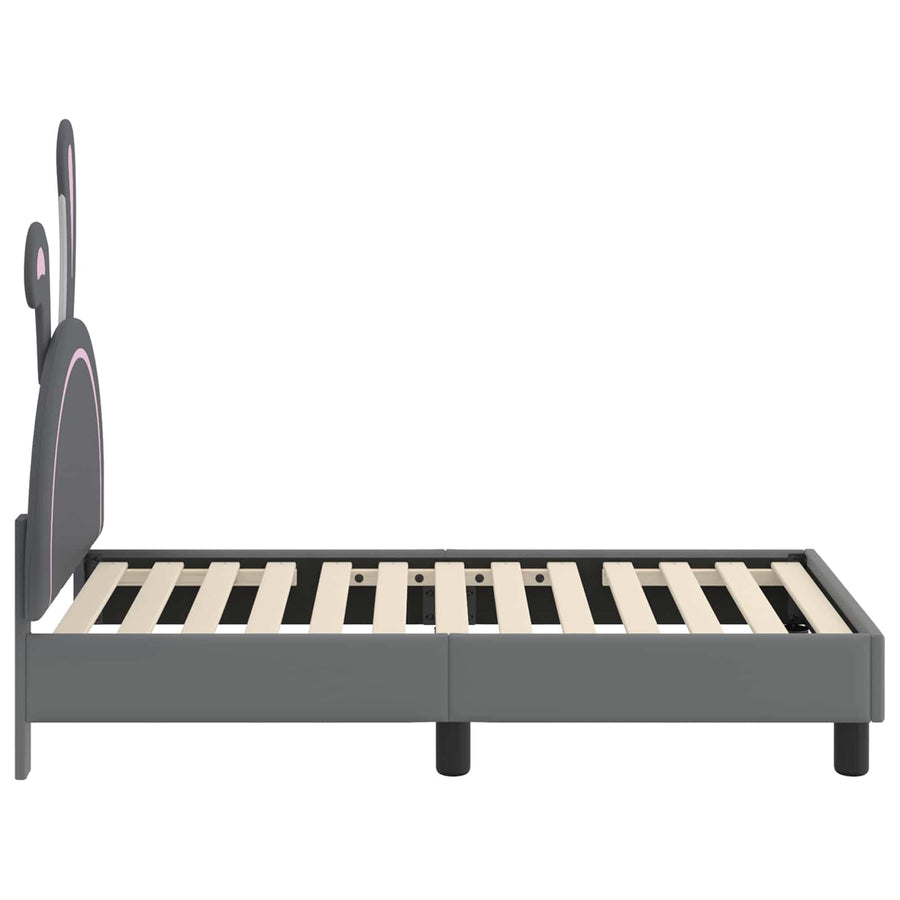 Peuterbedframe met hoofdbord Lichtgrijs 70 x 140 cm PU