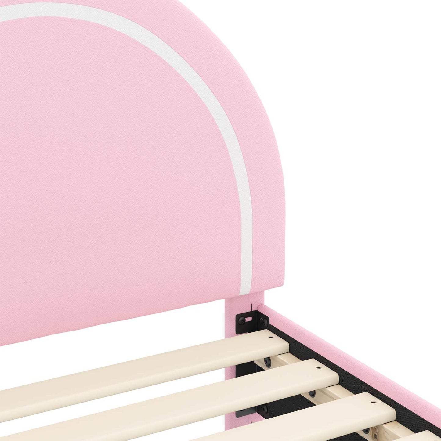 Peuterbedframe met hoofdbord Roze 70 x 140 cm PU