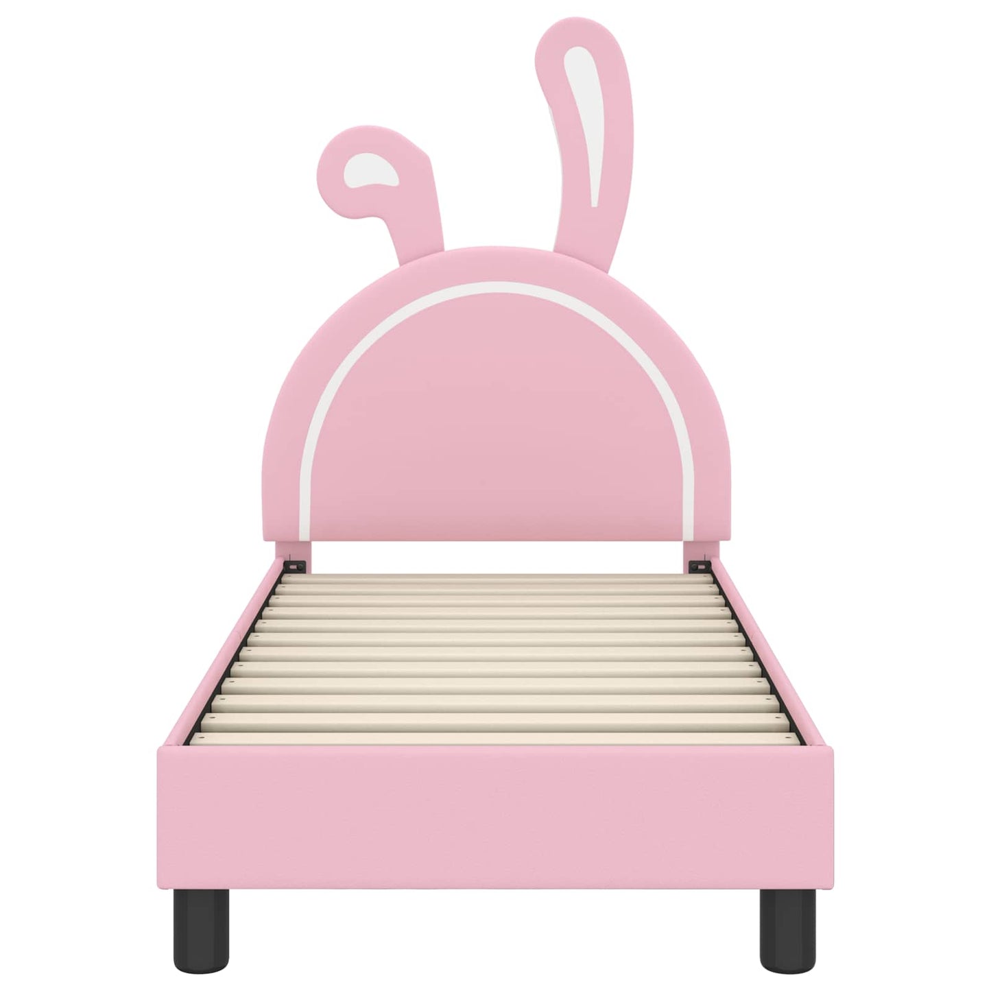 Peuterbedframe met hoofdbord Roze 70 x 140 cm PU