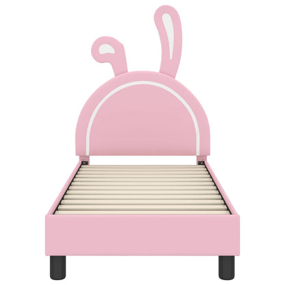 Peuterbedframe met hoofdbord Roze 70 x 140 cm PU