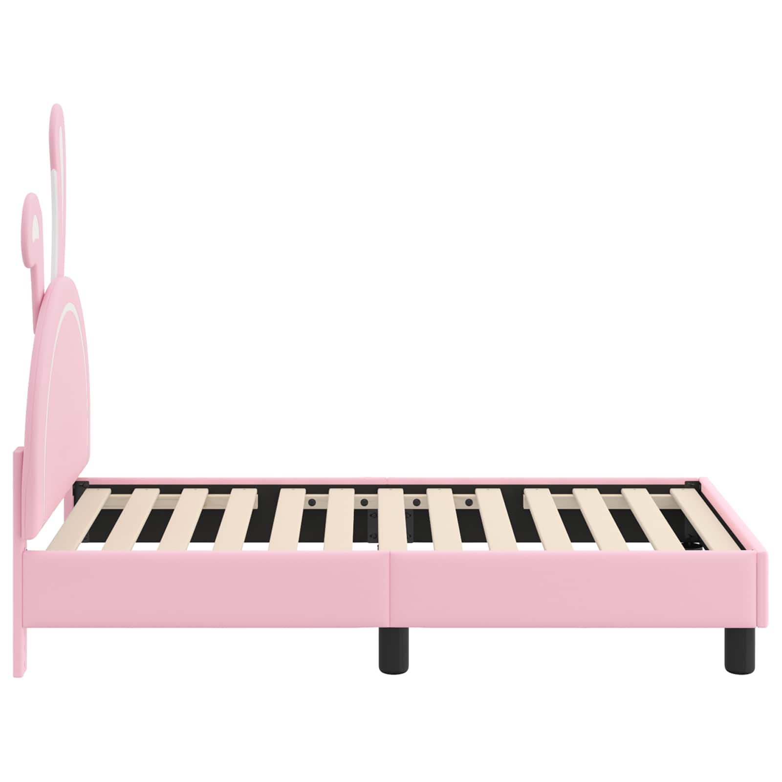 Peuterbedframe met hoofdbord Roze 70 x 140 cm PU