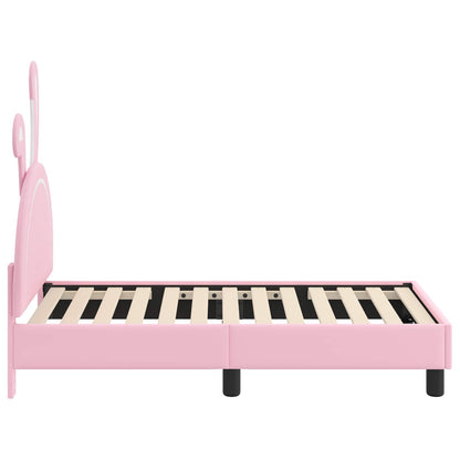 Peuterbedframe met hoofdbord Roze 70 x 140 cm PU
