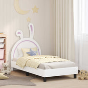 Kinderbedframe 80x160 cm wit met hoofdbord