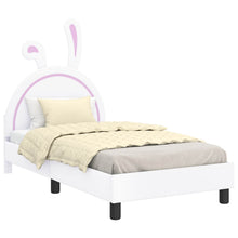 Bedframe voor kinderen met hoofdbord Wit 80 x 160 cm PU