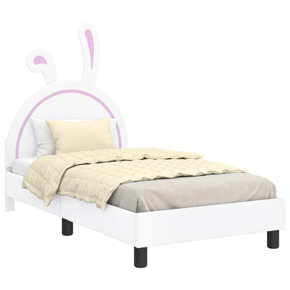 Bedframe voor kinderen met hoofdbord Wit 80 x 160 cm PU