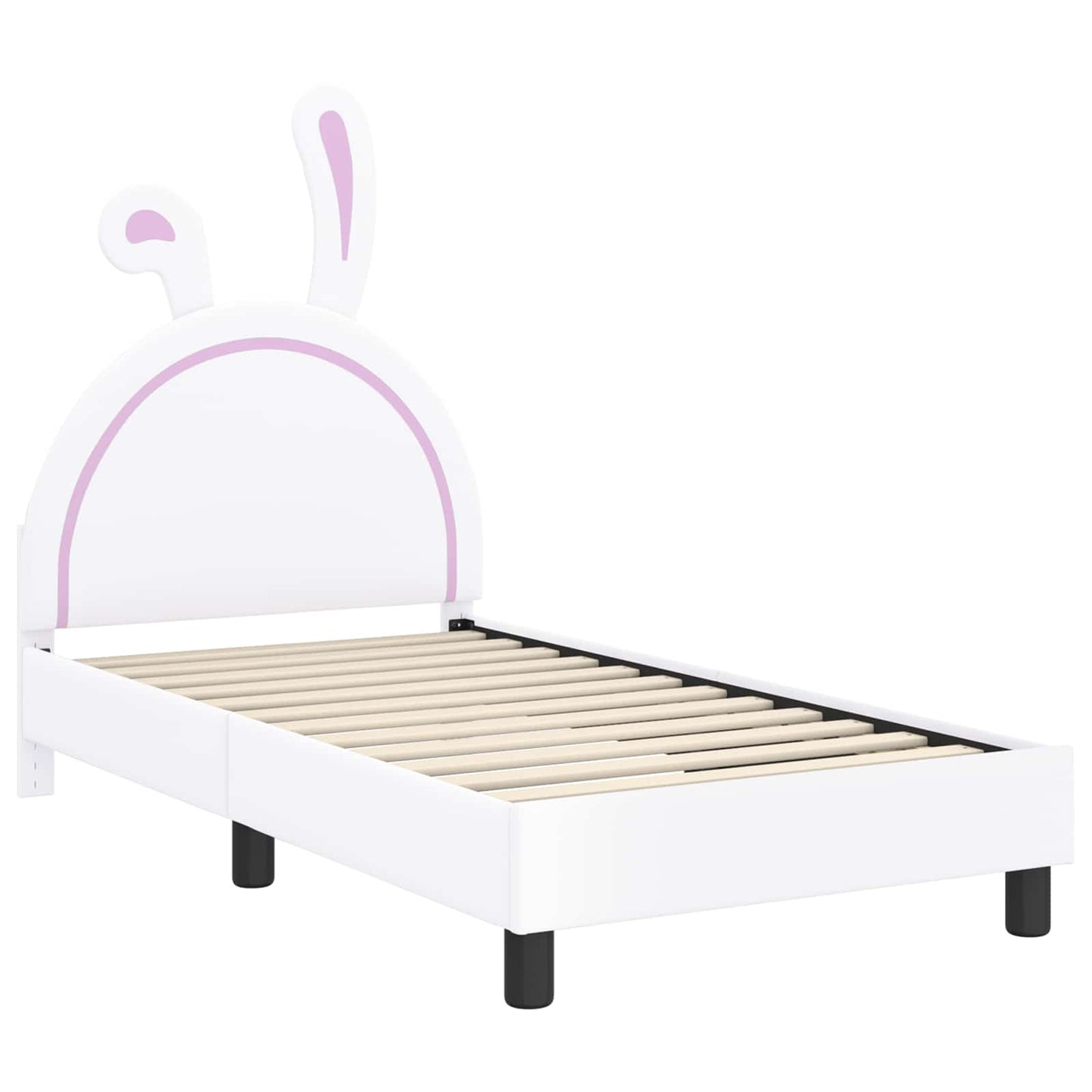 Bedframe voor kinderen met hoofdbord Wit 80 x 160 cm PU