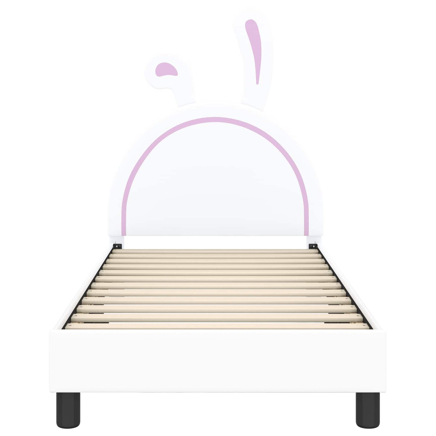 Bedframe voor kinderen met hoofdbord Wit 80 x 160 cm PU