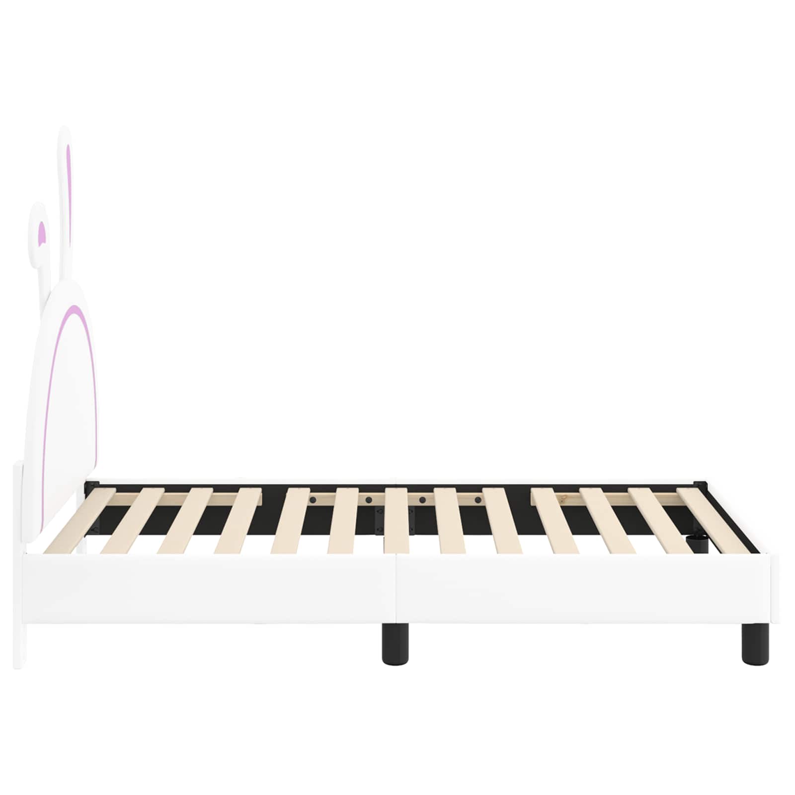 Bedframe voor kinderen met hoofdbord Wit 80 x 160 cm PU