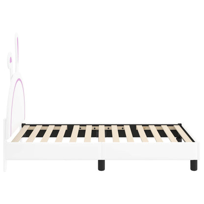 Bedframe voor kinderen met hoofdbord Wit 80 x 160 cm PU