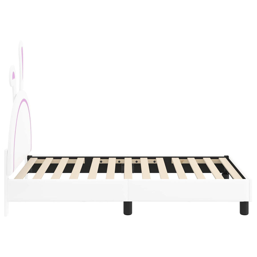 Bedframe voor kinderen met hoofdbord Wit 80 x 160 cm PU