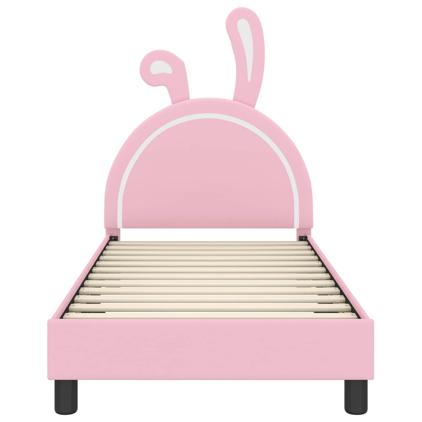 Bedframe voor kinderen met hoofdbord Roze 80 x 160 cm PU