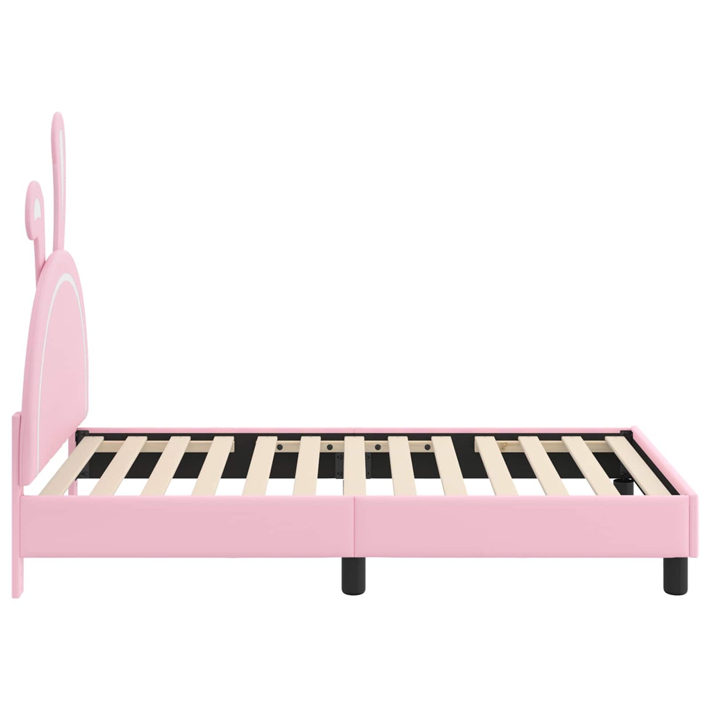 Bedframe voor kinderen met hoofdbord Roze 80 x 160 cm PU