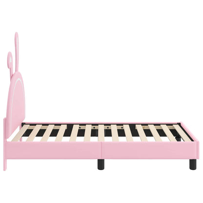 Bedframe voor kinderen met hoofdbord Roze 80 x 160 cm PU