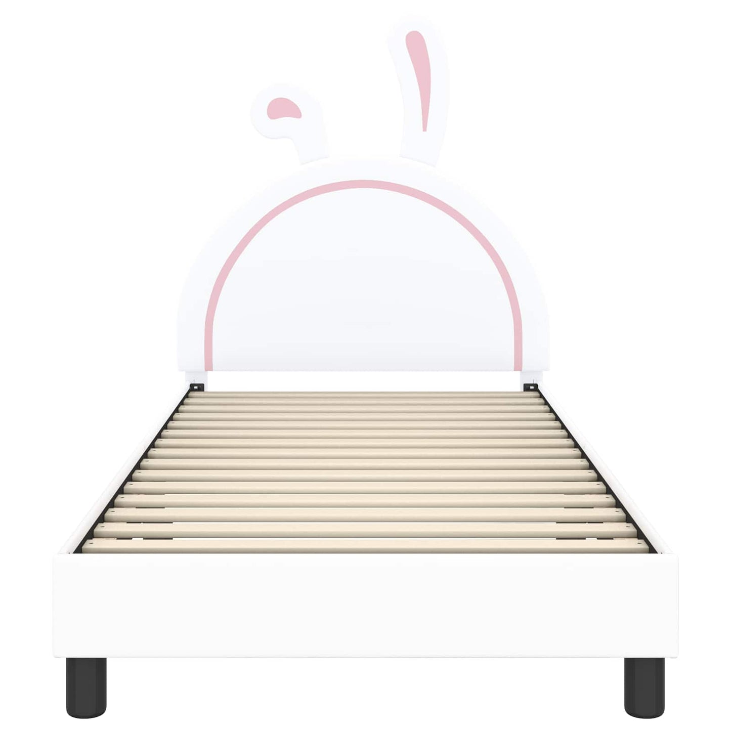 Bedframe voor kinderen met hoofdbord Wit 80 x 200 cm PU
