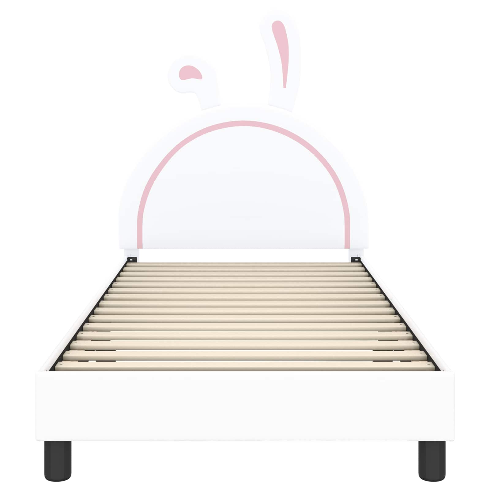 Bedframe voor kinderen met hoofdbord Wit 80 x 200 cm PU