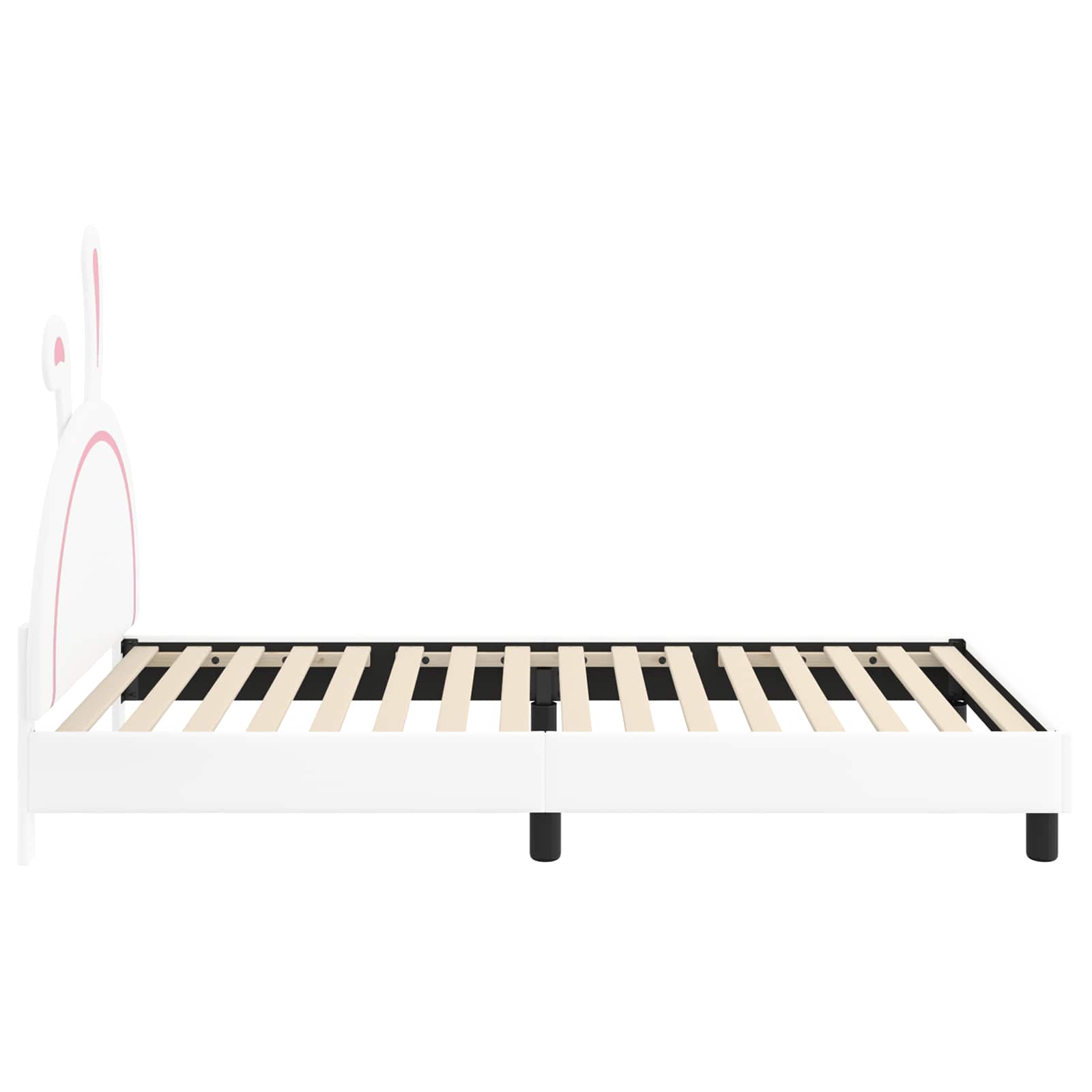 Bedframe voor kinderen met hoofdbord Wit 90 x 190 cm PU