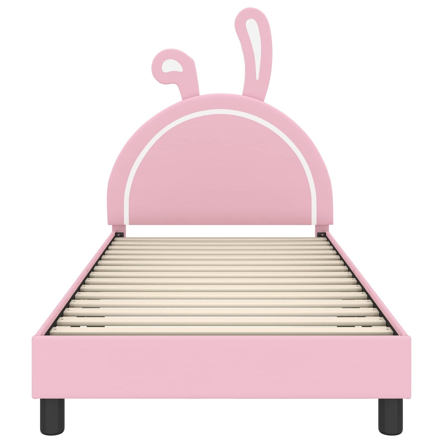 Bedframe voor kinderen met hoofdbord Roze 90 x 200 cm PU