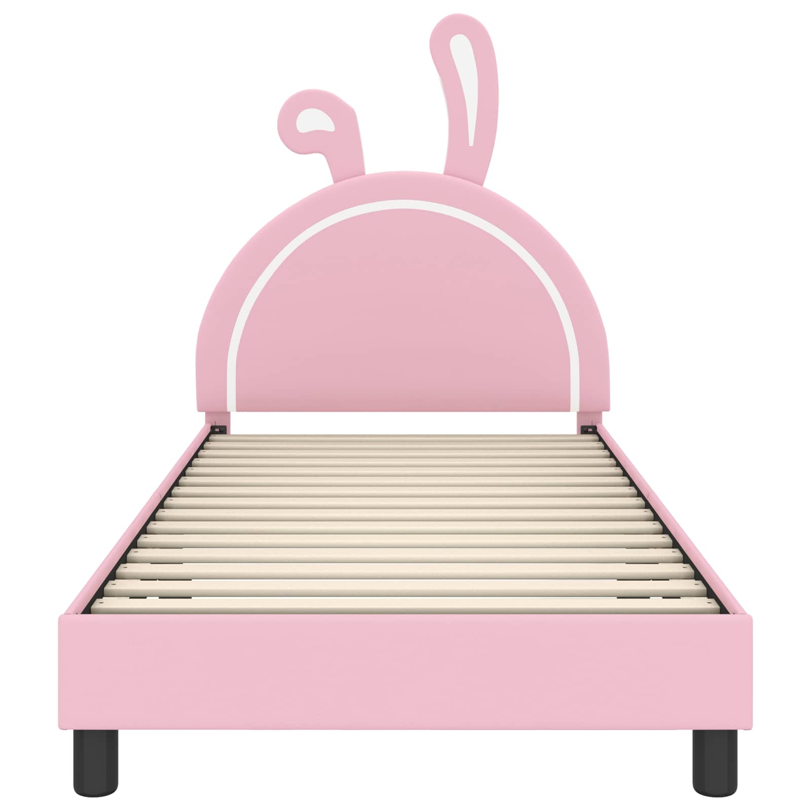 Bedframe voor kinderen met hoofdbord Roze 90 x 200 cm PU