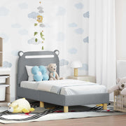 Peuterbedframe 70x140 cm lichtgrijs stof
