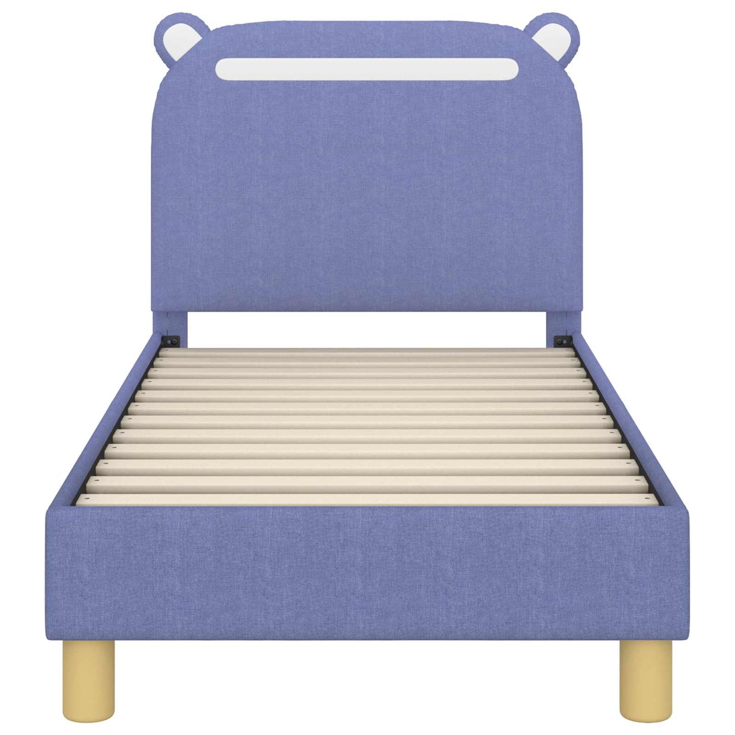 Peuterbedframe met hoofdbord Jeans Blauw 70 x 140 cm Stof