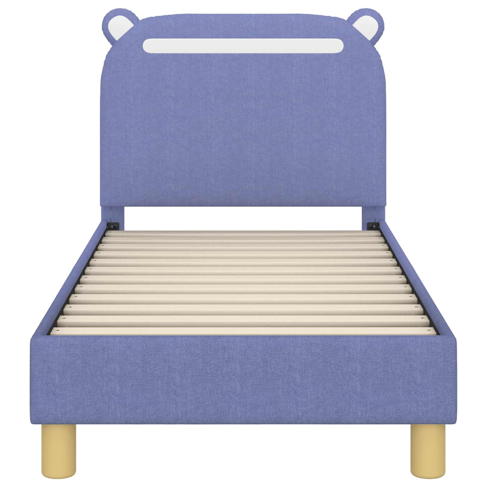 Peuterbedframe met hoofdbord Jeans Blauw 70 x 140 cm Stof