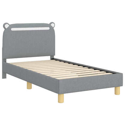 Bedframe voor kinderen met hoofdbord Lichtgrijs 80 x 160 cm