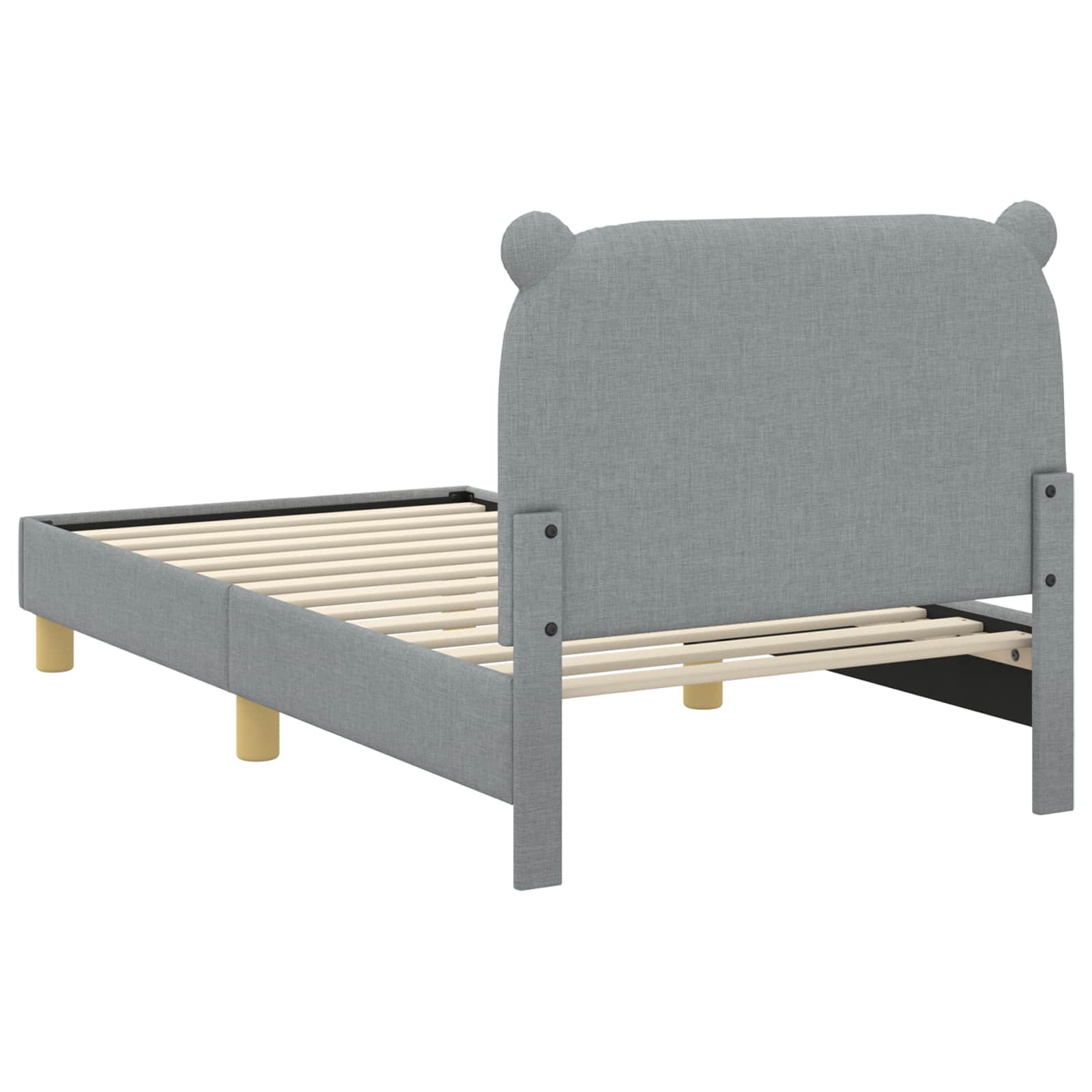 Bedframe voor kinderen met hoofdbord Lichtgrijs 80 x 160 cm