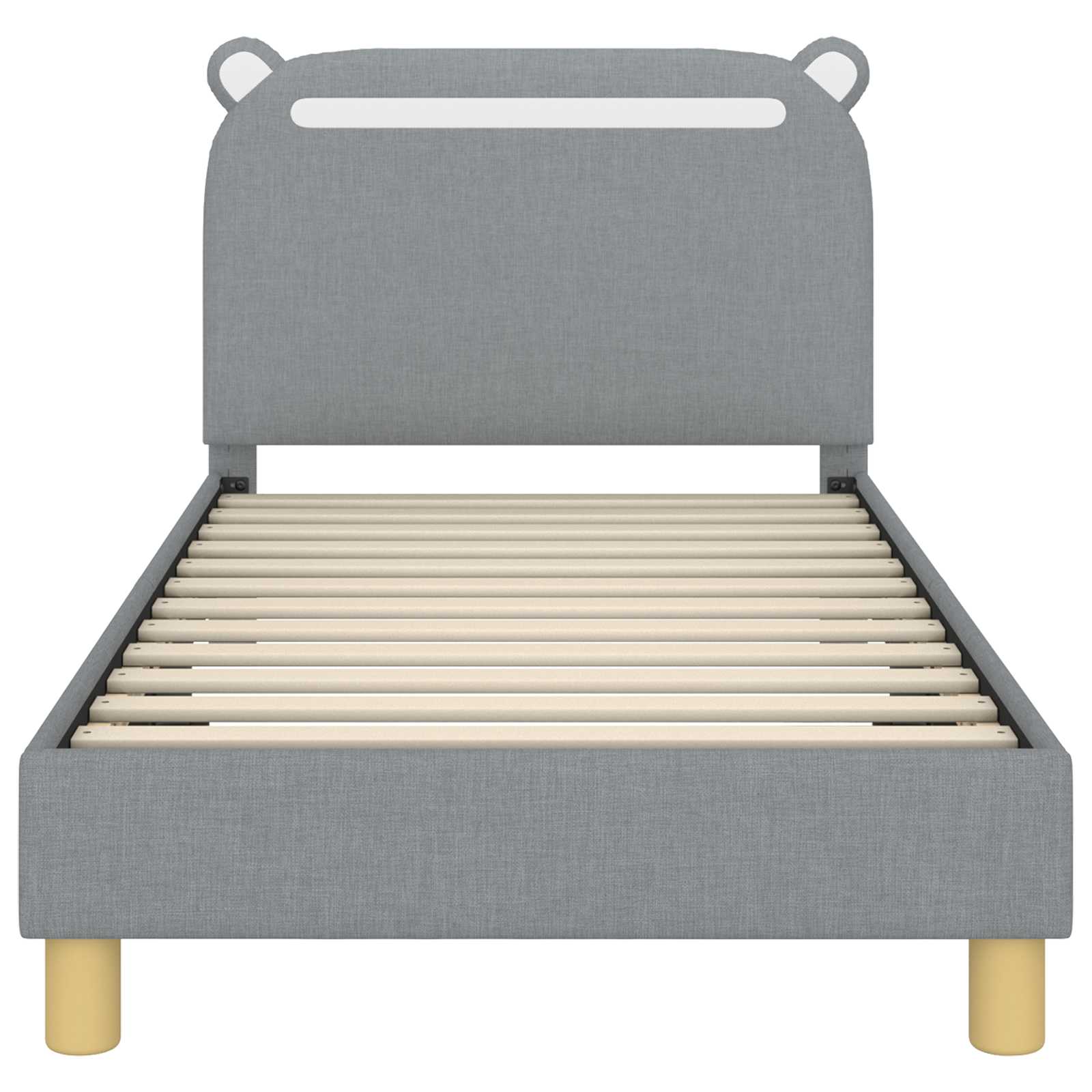 Bedframe voor kinderen met hoofdbord Lichtgrijs 80 x 160 cm