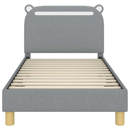 Bedframe voor kinderen met hoofdbord Lichtgrijs 80 x 160 cm