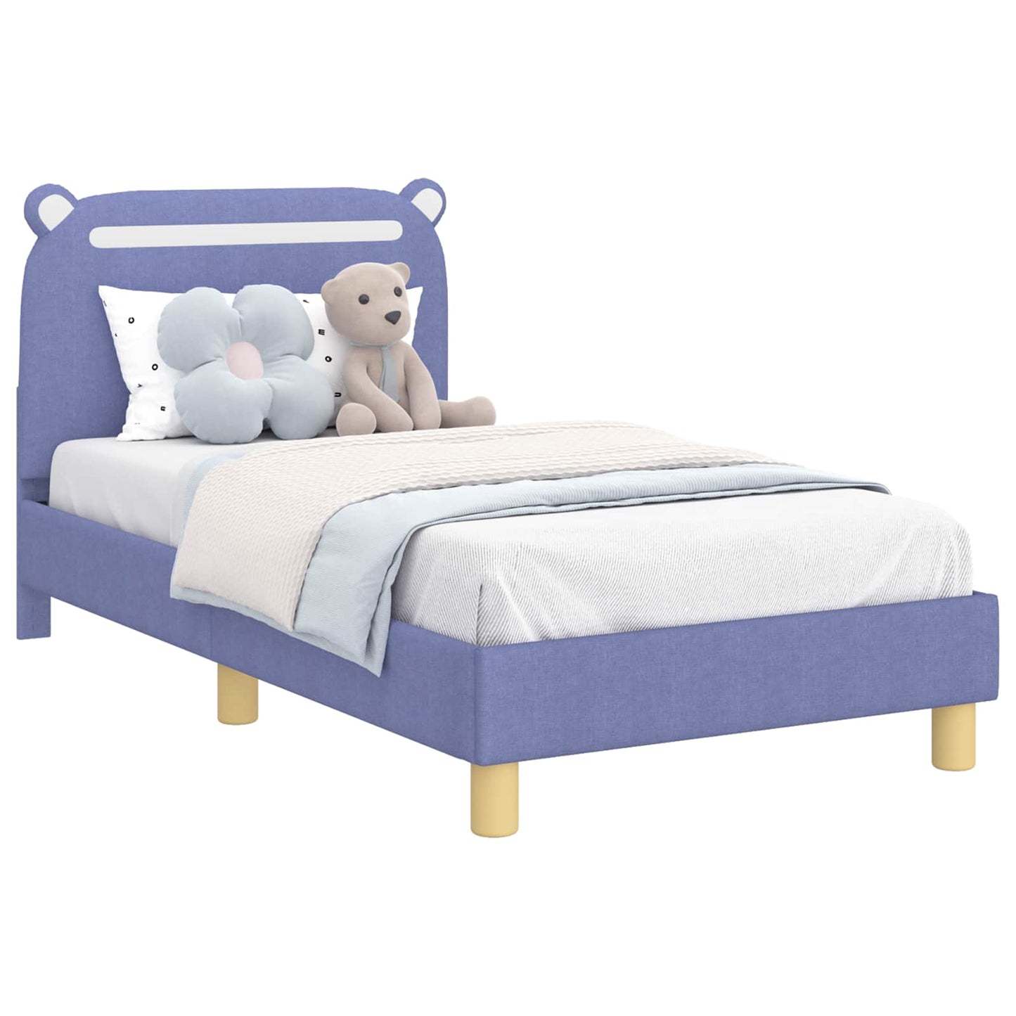 Bedframe voor kinderen met hoofdbord Jeans Blauw 80 x 160 cm